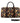 African Leather Travel Bag with Unique Bogolan Ancestral Print