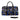 African-Inspired Leather Travel Bag with Multicolor Mud Cloth Print