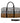 African Kuba Print Leather Travel Bag | Zigzag Design